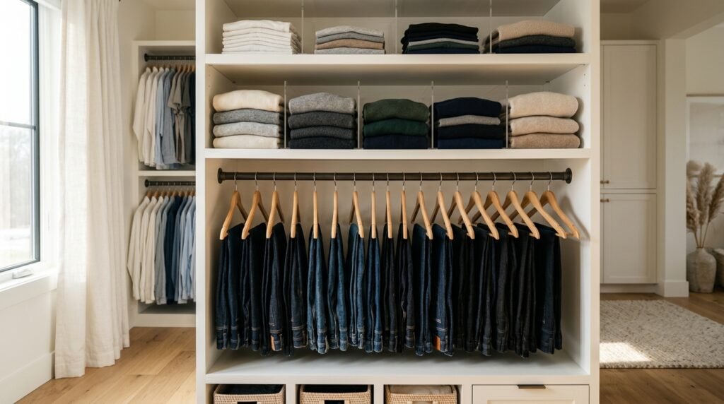 9 Wardrobe Organization Ideas by Clothing Category for Minimal Capsule Wardrobes