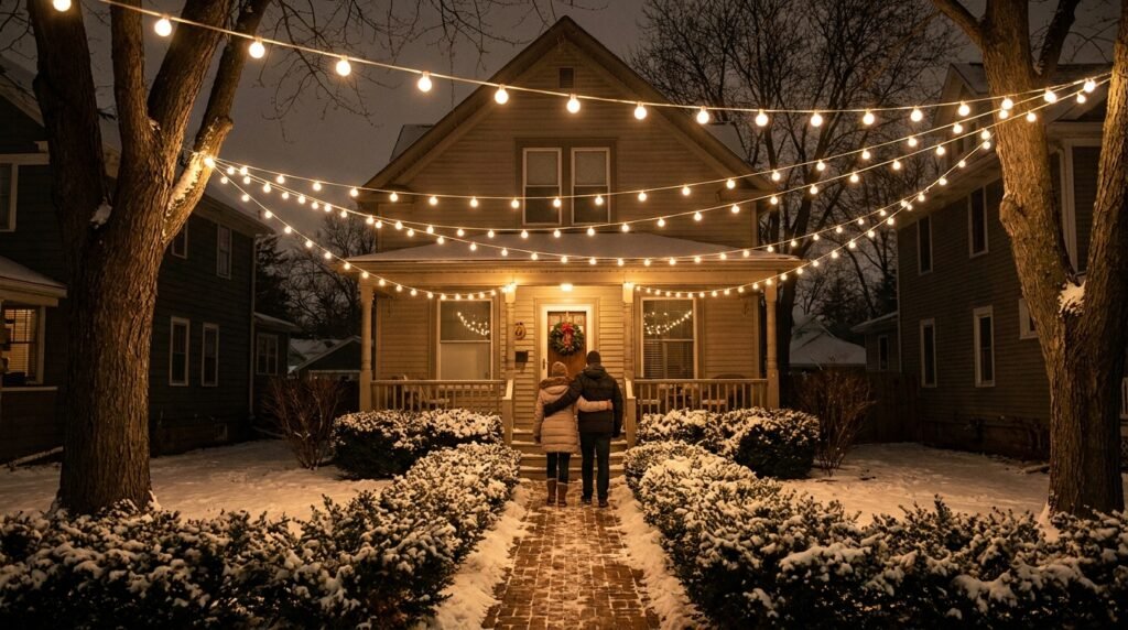 6 Outdoor Christmas Decor Ideas for Small Yards and Porches