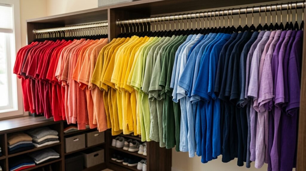 9 Wardrobe Organization Ideas Using Color-Coding for Visual Thinkers