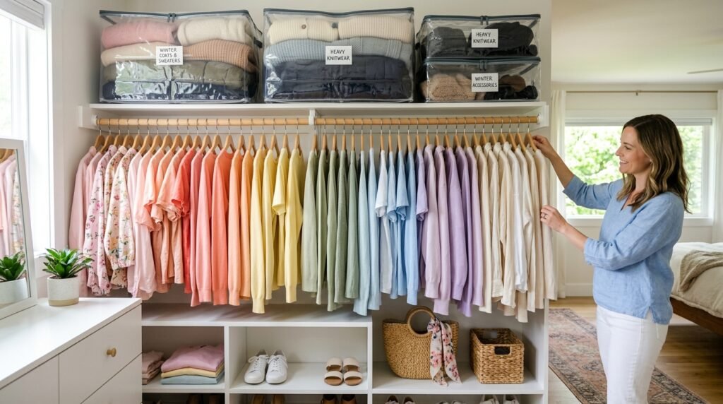 9 Wardrobe Organization Ideas Using Color-Coding for Visual Thinkers
