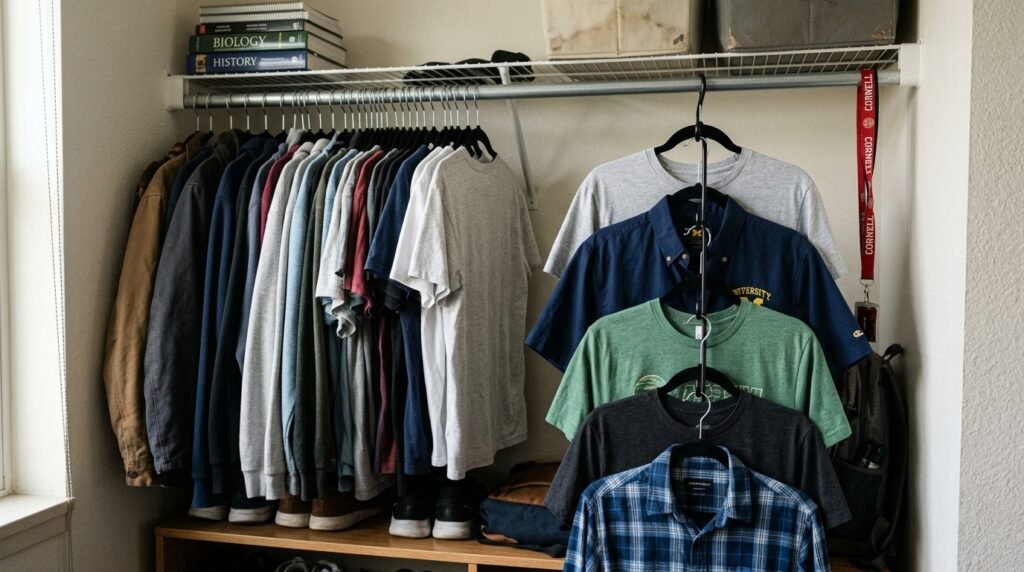 8 Wardrobe Organization Ideas for College Students Living in Dorm Rooms