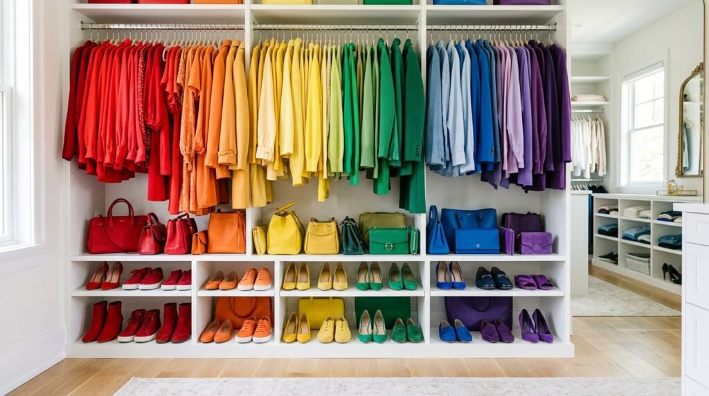 9 Wardrobe Organization Ideas Using Color-Coding for Visual Thinkers