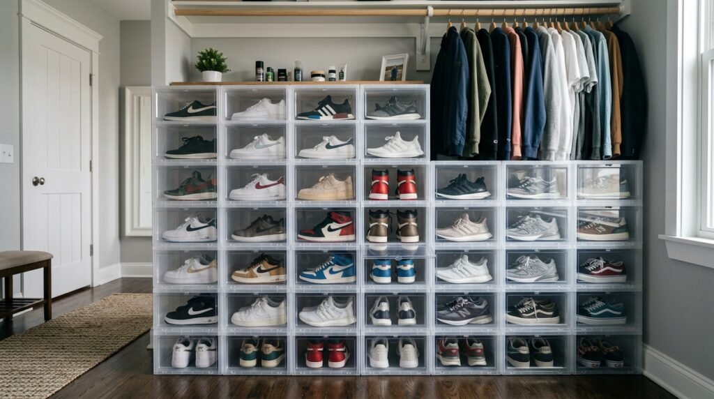 8 Wardrobe Organization Ideas Using Baskets, Boxes, and Drawer Systems