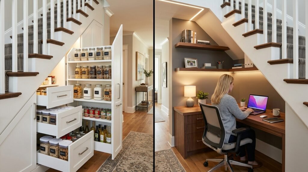 5 Under-Stairs Nook Ideas for Homeowners Who Never Use That Dead Space