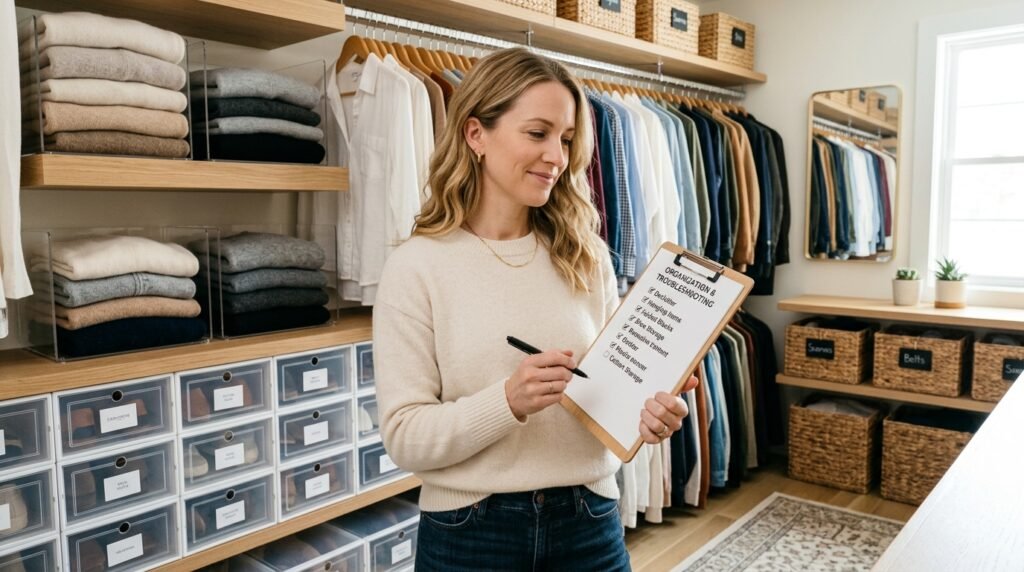 6 Wardrobe Organization Ideas for People Overwhelmed by a Messy, Cluttered Closet
