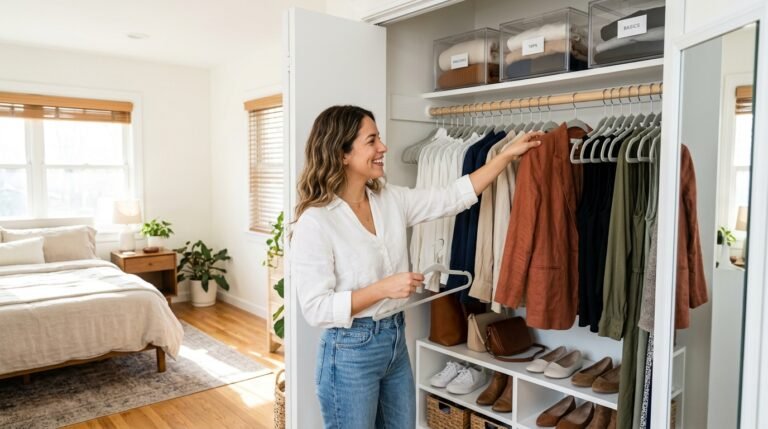 9 Wardrobe Organization Ideas by Clothing Category for Minimal Capsule Wardrobes