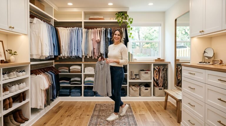 6 Wardrobe Organization Ideas for People Overwhelmed by a Messy, Cluttered Closet