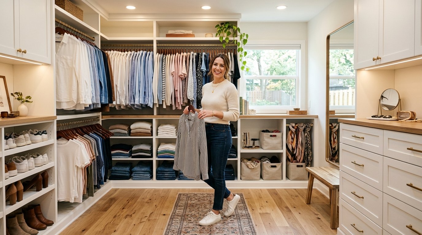 6 Wardrobe Organization Ideas for People Overwhelmed by a Messy, Cluttered Closet