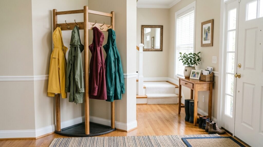 7 Wardrobe Organization Ideas for Entryways Doubling as Storage Space